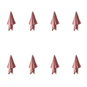 8PK Linen House Velour Stripe Cotton Rosette Soft Face Bath Towel 33x33cm Pink