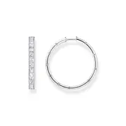 Buy Hoop earrings white stones pavé silver by Thomas Sabo online - THOMAS SABO Australia