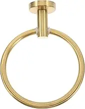 Gadpiparty 2 Bathroom Towel Ring Towel Holder Brushed Gold Toilet Paper Holder Towel Rings for Bathroom Wall Hand Towel Racks for Bathroom Gold Towel Hook Golden Stainless Steel