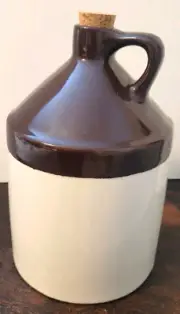 Ohio Stoneware Pottery Zanesville Ohio 9" Tall Whiskey/Moonshine Jug w/Cork Stop