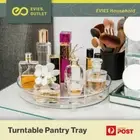 Turntable Pantry Tray Lazy Susan Storage Plate Organizer 27cm Condiment Bottles