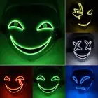 LED Purge Mask Glow in Dark Light up Halloween Party Scary Rave Cosply Props