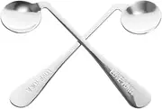 2Pcs Compact Adaptive Spoons Portable Elderly Eating Utensils with Textured Handles for Improved Grip and Control for Seniors and Disabled Individuals
