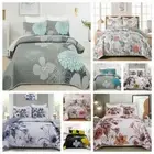 Soft Floral Coverlet Bedspread Set Quilted Queen Super King Size Patchwork Bed