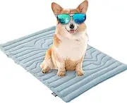 Pet Cooling Mat, Reversible Self-Cooling Mat, Portable Pet Cooling Bed for Summer, Multiple Sizes, for Indoor and Outdoor Use (Blue,X-Large)