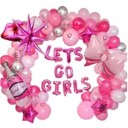 ANYPARTY Balloons Hot Pink 139Pcs Garland Arch Cowgirl Theme Party Decor