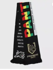 Penrith Panthers NRL 2022 Premiers Premiership Jacquard Knit Footy Scarf