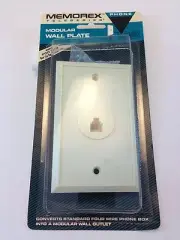 1 PIECE - MEMOREX - TELEPHONE WALL PLATE - RJ11/RJ12 4 CONDUCTOR # ZMEMXPLATE