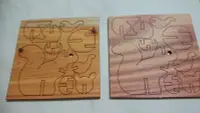 在飛比找Yahoo!奇摩拍賣優惠-台灣木材製品  木雕松鼠組裝成立體形狀或玩拼圖