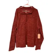 NWT St. John’s Bay Women’s Fleece Quarter Zip, Sz XXL