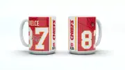 NFL Kansas City Chiefs Travis Kelce 87 Coffee Cup Mug Jersey 450ml