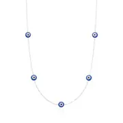 Zamel's Sterling Silver Evil Eye Enamel Women's Necklace Jewellery