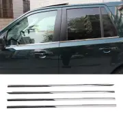 4PCS Chrome Steel Car Window Trim Strip Molding Kit For Land Rover Freelander 2