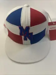 New Cap Hat Fitted Mitchell & Ness Dominican Republic Flag White Size 7 1/4