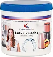 Descaling Tablets for Fully Automatic Coffee Machines 25 x 16 g Compatible with e.g. Siemens, Jura, Bosch, Miele – Descaler Tablets Also Suitable for Coffee Machines