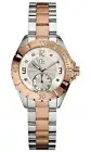 GC GUESS COLLECTION 2,TWO TONE ROSE GOLD,SILVER+MOP,DIAMOND,SWISS WATCH A70102L1