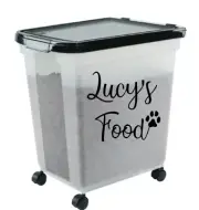 Personalised Dog Food Label Cat Pet Treats Storage Decal Custom Sticker With Paw