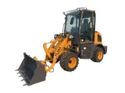 ARTICULATED WHEEL LOADER 50HP 800KG LOAD CAPACITY ENCLOSED CABIN FRONT END