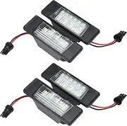 Mellisso 4Pcs Car 18LEDs License Plate Lights for Juke Primera Bright LED Number Licence Plate Light