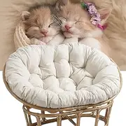 Papasan Overstuffed Chair Cushion,Double Papasan Cushion,Thick Comfortable Oversized Papasan,Outdoor Waterproof Papasan Chair Cushion with Ties