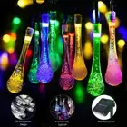 Waterproof Solar Power Fairy String Lights Chinese Paper Lantern Outdoor Garden
