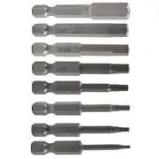 8 Pack Hex Head Allen Bit Set Quick Connect Shank Impact Driver Drill Metric