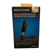 NETGEAR - Nighthawk AXE3000 Tri-Band Wi-Fi 6E USB 3.0 Adapter - Black