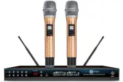 Pro Dual UHF Wireless Karaoke Microphone System w/ 300 Channels