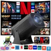 5G 4K Projector Smart LED Bluetooth HDMI USB Office Home Theater Android 12 WiFi