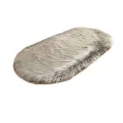 Oval Shaped Artificial Wool Fur Soft Plush Rug Carpet Mat Rugs