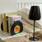Non-skid LP Shaped Decorative Book Support Vinyl Bookends Book Ends Bookstand