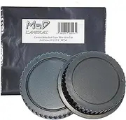 MaD Cameras SET Body Cap + Rear Lens Cap for Canon EOS EF/EF-S Mount Camera such as 1100D 1200D 1300D 2000D 4000D 250D 850D etc.