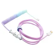 Ducky Premicord Custom Coiled USB Cable Azure