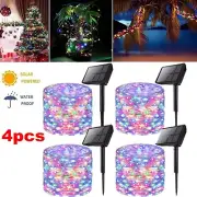4Pcs 200LED Solar String Fairy Lights Garden Outdoor Party Christmas Lamps Decor