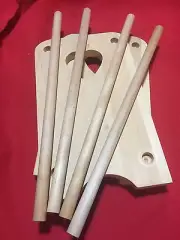 Table Top BOOK SHELF with Heart Cut-out Unfinished approx 16" wide assembled