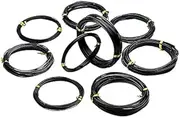 10 Rolls Bonsai Wires Anodized Aluminum Bonsai Training Wire in 5 Sizes - 1.0 Mm, 1.5 Mm, 2.0 Mm, 2.5 Mm, 3.0 Mm Black
