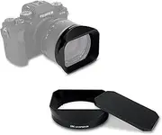 JJC Square Metal Lens Hood + Hood Cap for Fujifilm Fujinon XF 56mm F1.2 R WR Lens, on Fuji X-T5 X-T4 X-T3 X-H2 X-H2S X-T30 II X-T30 X-T20 X-PRO3 X-E4 X-E3 Camera with Lens Hood Cap