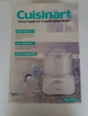 Cuisinart 1.5 Quarts Frozen Yogurt-Ice Cream & Sorbet Maker CIM-22WPC White