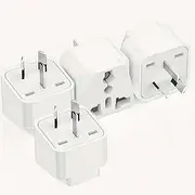 Generic 4-Pack Universal Travel Adapter Set for Australia: US, UK, EU, India to AU