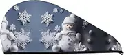 GDSHJKLW Snowman Stars and Snowflakes Drying Hair Caps Super Absorbent Soft Hair Drying Towel Quick Dry Coral Velvet Hair Drying Cap Hair Turban for Women Wet Hair Long Thick Hair