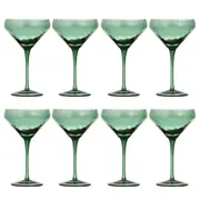 2x 4pc Ladelle Flynn Coupe Glass Stemware Cocktail/Martini Drinkware 18cm Green