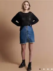 One Teaspoon Vixen Tuscany High Waist Denim Skirt Size 26 - BNWT