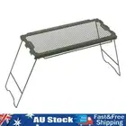 _ Folding Grid Table Iron Outdoor Foldable Table Side Hanging Table for Hiking B