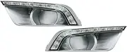 Fog Light Cover Lamp Frame 2Pcs/Pair Car LED DRL Turn Signal Light For Ranger 2015-2016 Dual Colors Daytime Running Lights