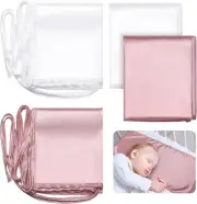 2 Pcs Satin Bassinet Sheet Baby Hair Soft Silk Feeling Sheet Baby Bassinet Sheet