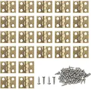 Odoria 1/12 Scale Dolls House Miniature Door Hinges 24Pcs and Screws 96Pcs Dollhouse Accessories
