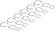 MagiDeal 18Pcs 800-801 Quick Connector Clip, Transmission Cooler Line Clips Fitting Car Accessories 6-3/8 6-1/2 6-5/8 Retaining Clamp