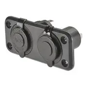 Narva Heavy Duty Twin Accessory USB & USB-C Socket Black Housing - 81170BL
