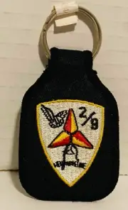 Fidelity Honor Valor Embroidered Cloth Military Key Ring New Condition