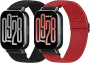 [WolliLe] Elastic 22mm Watch Straps Compatible with Redmi Watch 5 Lite/Redmi Watch 5 Active/Xiaomi Watch S3/Garmin Venu 3/Venu 2/Vivoactive 4/Amazfit Bip 5/GTR 4, Soft Nylon Adjustable Replacement Bands